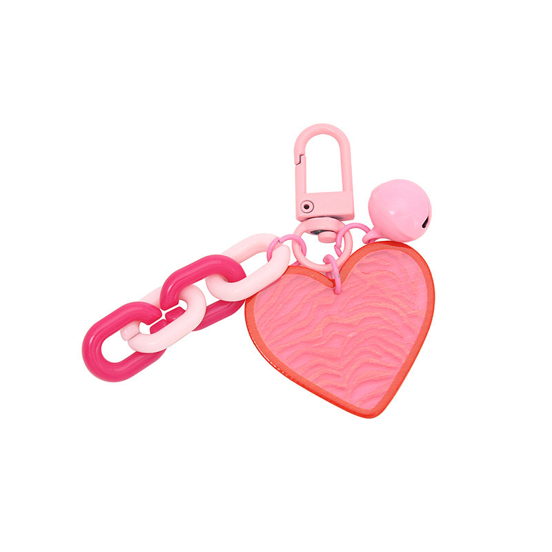Wholesale Acrylic Love Color Chain Key Chain